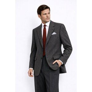 vintage 60s JACKET BLAZER SPORT COAT check three button business retro 42L